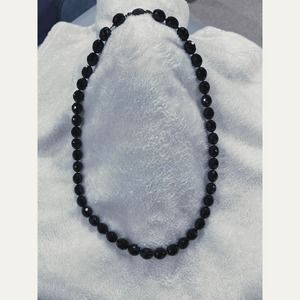 Necklace-Jet Beads 24"